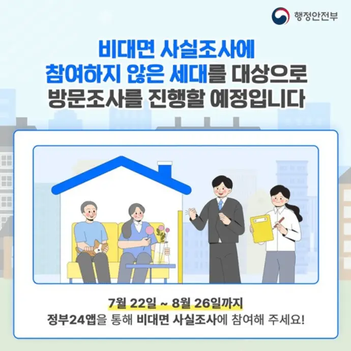 주민등록 사실조사 2024 비대면 참여 후기